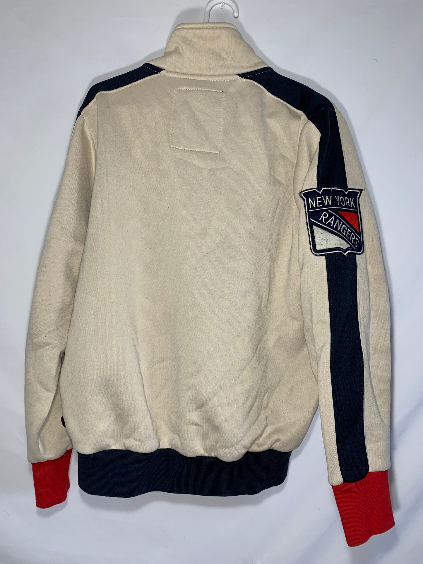 NHL NY Rangers Full Zip Sweatshirt - Medium - 21” x 31”