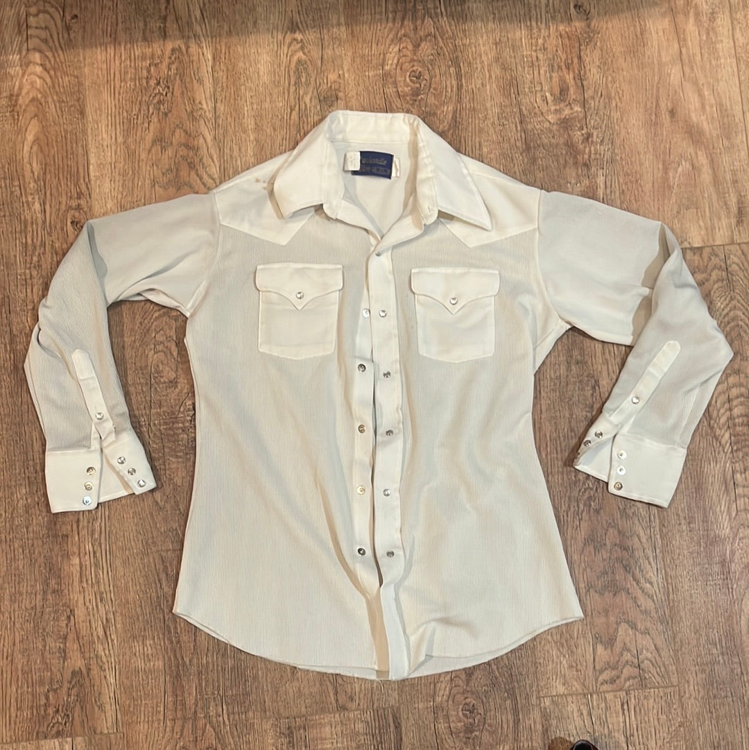 80's Panhandle Slim Pearl Snap Shirt - Large - 22.5” x 31.5”