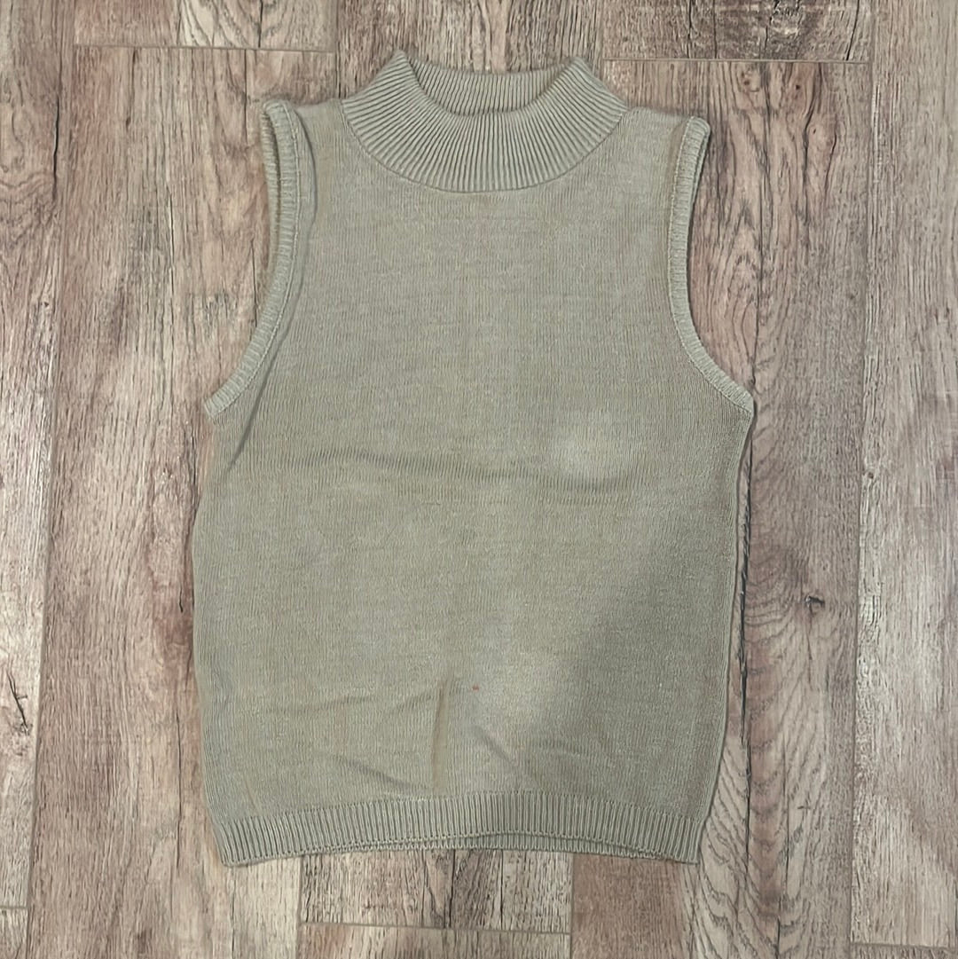 80's Corina Sweater Turtleneck Vest - 15” x 21.5”