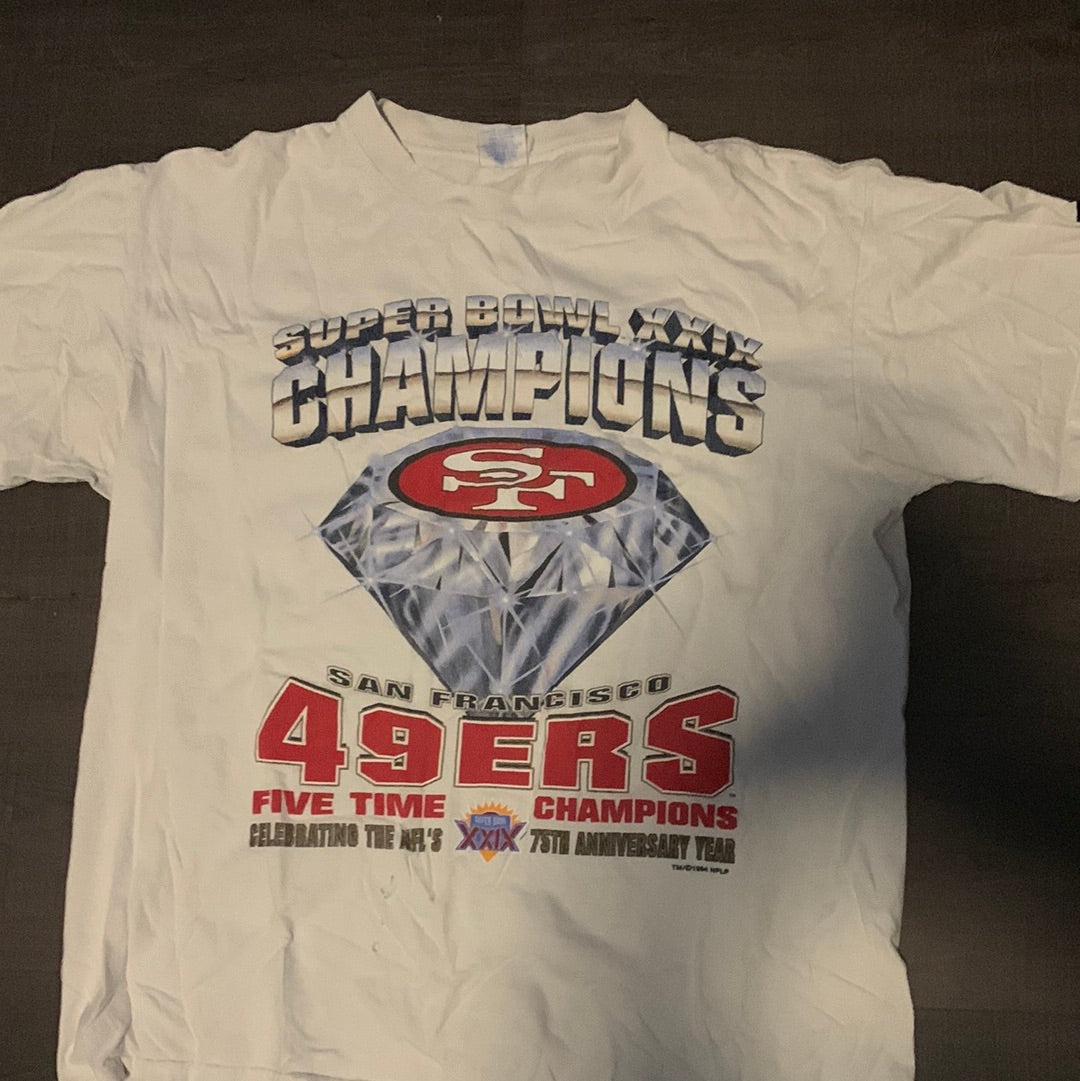 90's Starter 49ers Champions Tshirt - 21” x 26”