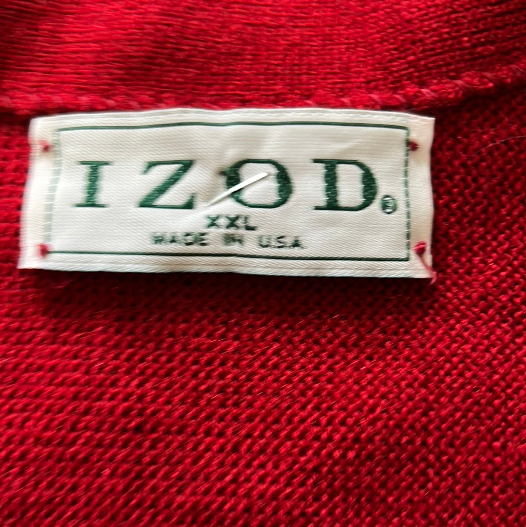 80/90's Izod Cardigan Sweater - Boxy XLarge - 27” x 27”