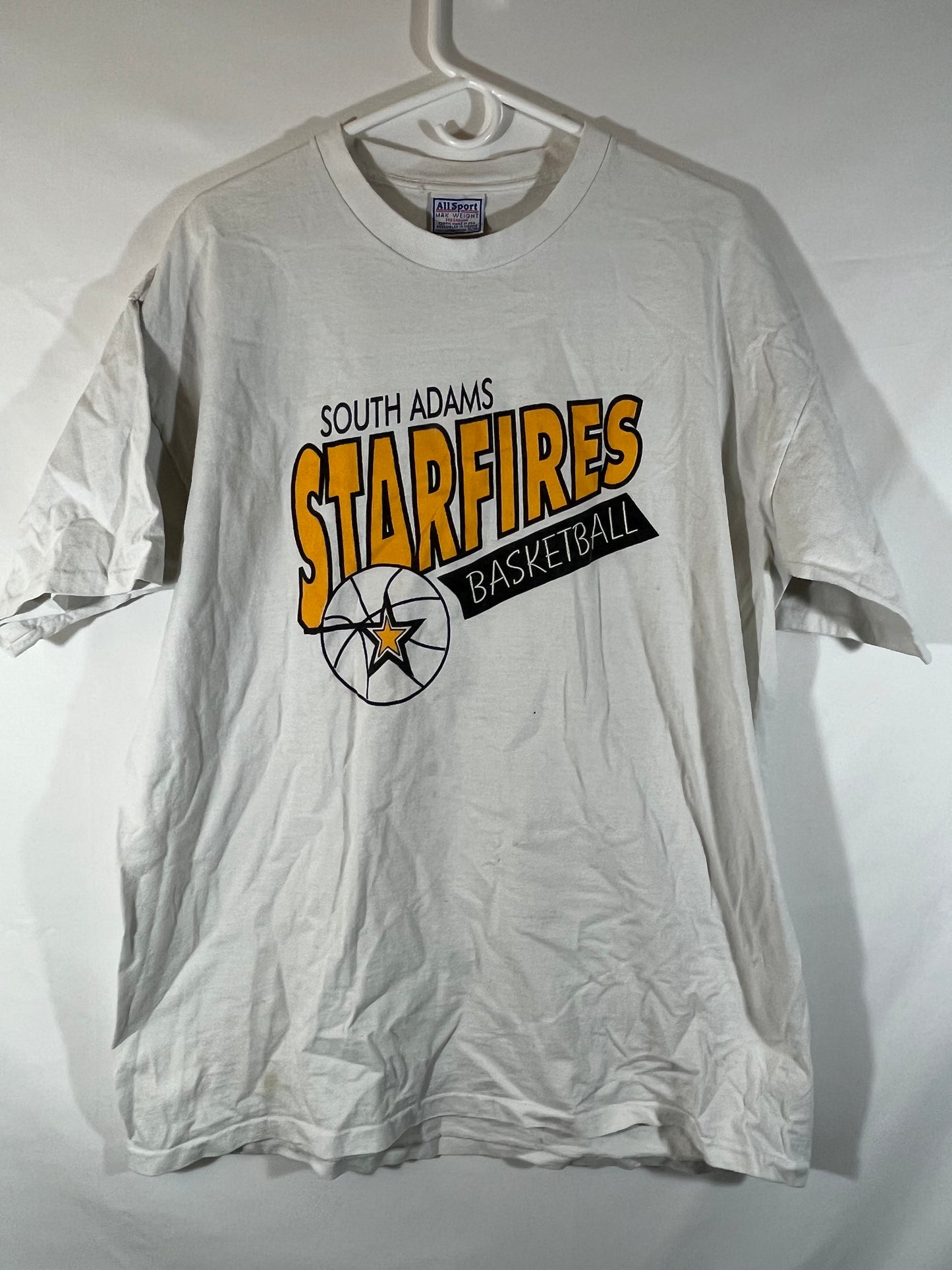 90's AllSport Starfires Basketball Tshirt - Large - 22.5” x 30”