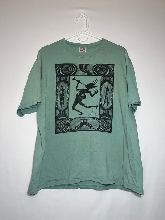 90's Jerzees Tribal Tshirt - Medium - 21.5” x 24.5”