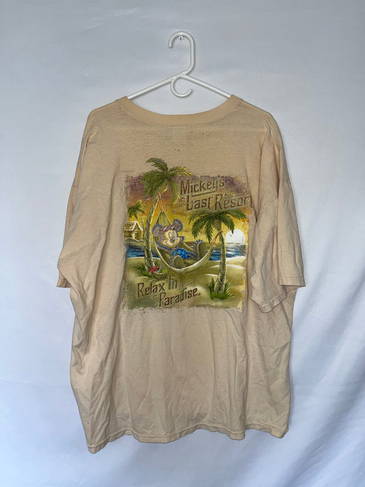 Mickey's Last Resort Disney Tshirt - XLarge - 25” x 29”