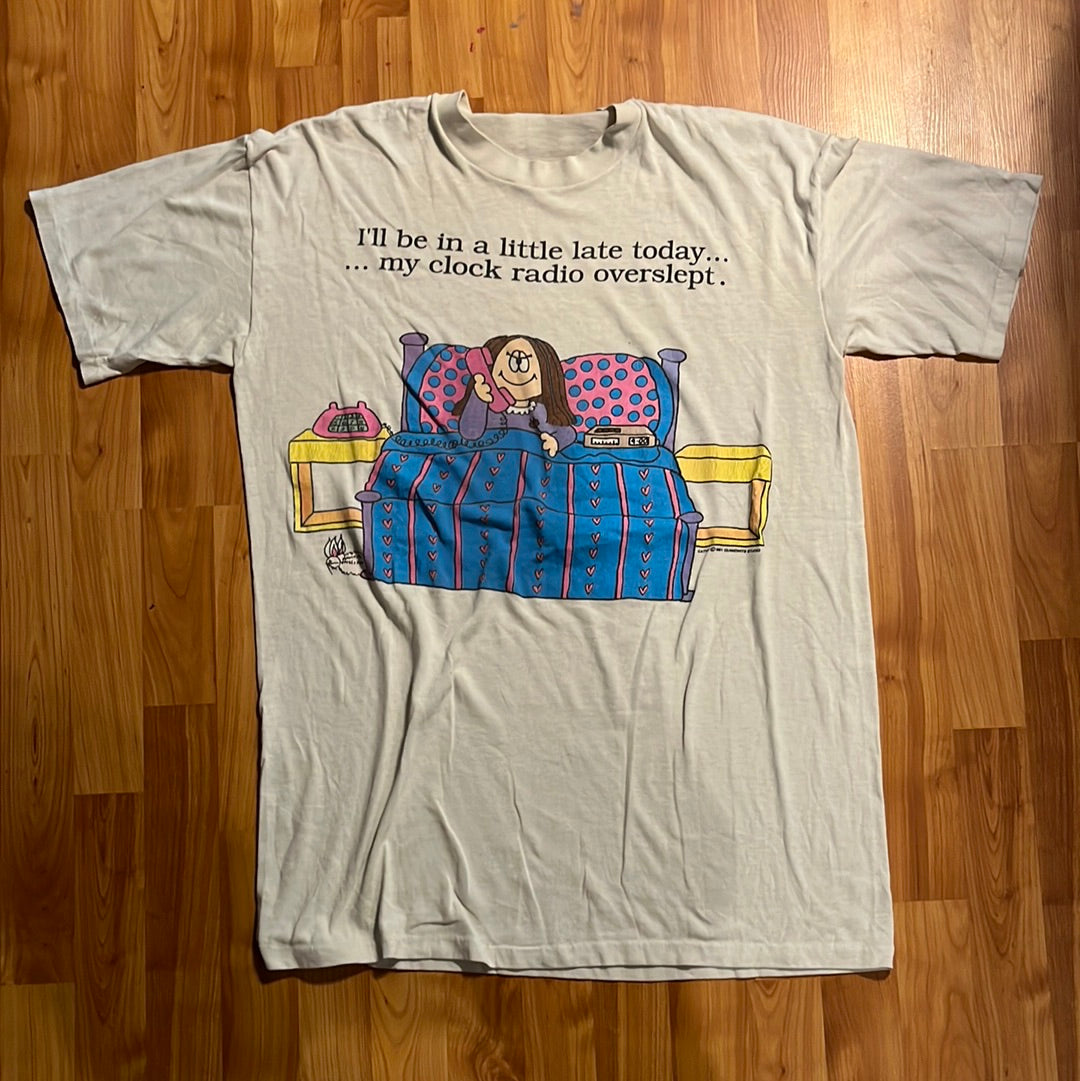 80's My Clock Overslept Tshirt - 22” x 31.5”